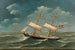 Brig Hermine von Ueckermünde under kaptajn R. Franck - August Lasczky — visning af kunstværket