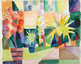 Arden sur le lac de Thoune - August Macke — visning af kunstværket