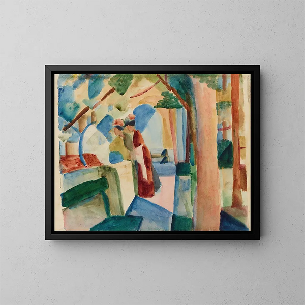 ved Thun Kirkegård - August Macke — indrammet kunstværk på væggen