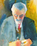 Studie af portræt af Bernhard Koehler - August Macke — visning af kunstværket