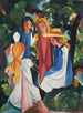 Quatre filles - August Macke — visning af kunstværket