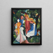 Quatre filles - August Macke — indrammet kunstværk på væggen