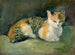 Chat på pude grøn I - August Macke — visning af kunstværket