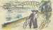 Sentier au Rhin - August Macke — visning af kunstværket