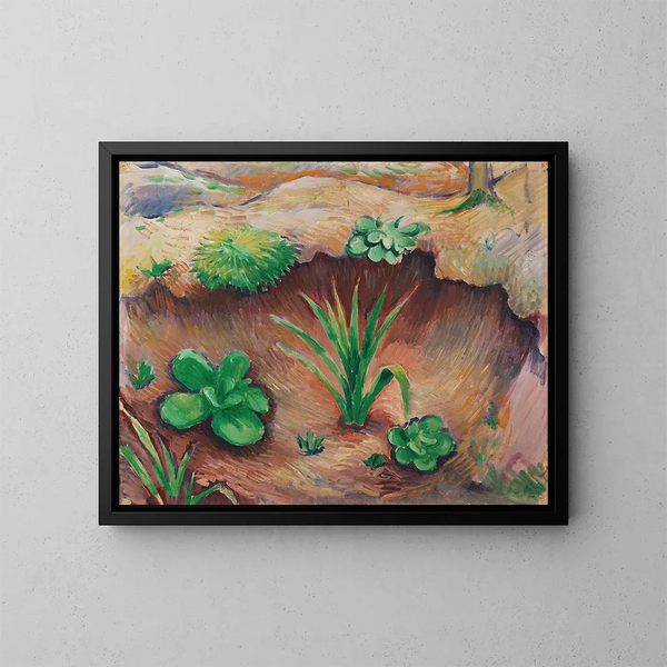 Petits plants dans la forêt - August Macke — indrammet kunstværk på væggen