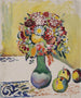 Naturtro med blomster og tre æbler - August Macke — visning af kunstværket