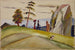Promeneurs dans un paysage rocheux - August Macke | Reproduction — visning af kunstværket
