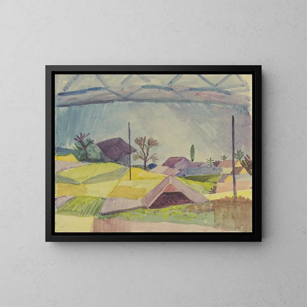 Vue de Hilterfingen - August Macke — indrammet kunstværk på væggen