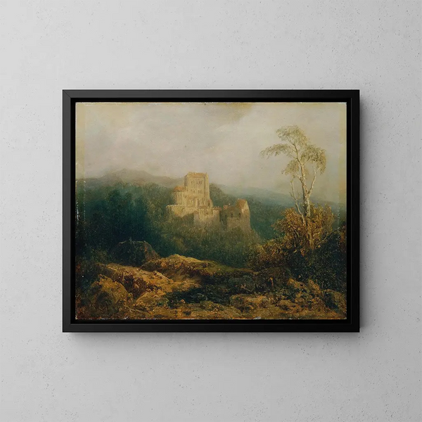 Le château de la montagne - August Piepenhagen — indrammet kunstværk på væggen