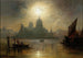 Venise, en nat i måneskin over Santa Maria Salute - August Seidel — visning af kunstværket