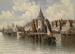 Vue sur une ville portuaire - August von Siegen — visning af kunstværket