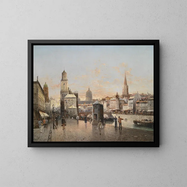Vue de la ville - August von Siegen — indrammet kunstværk på væggen