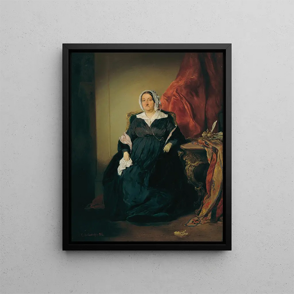 Elisabeth Imrdy Edle von Omorovicze - August von Pettenkofen — indrammet kunstværk på væggen