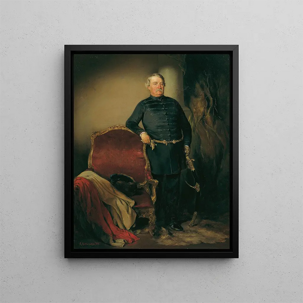 Franz Imrdy Edler von Omorovicze - August von Pettenkofen — indrammet kunstværk på væggen