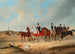 Cavalcade med Hunde - August von Rentzell — visning af kunstværket
