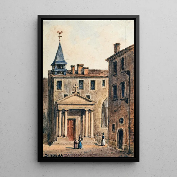 Reproduktion af maleriet af Église Saint-Pierre des Arts - Auguste Sébastien Bénard