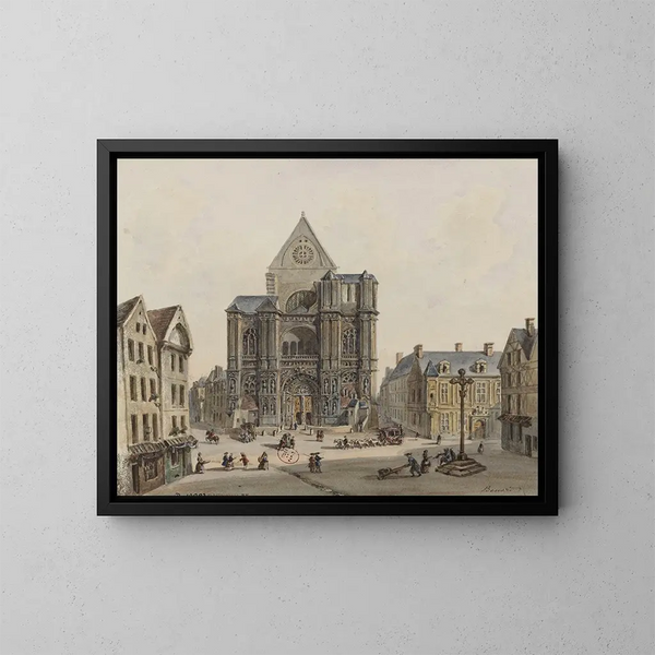 Eglise Saint-Eustache - Auguste Sébastien Bénard — indrammet kunstværk på væggen