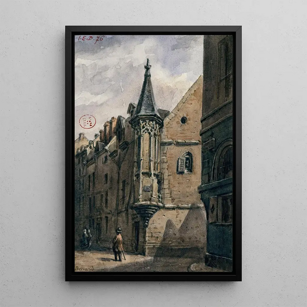 Reproduktion af maleriet af Hôtel de Schomberg på Jean Tison-gaden - Auguste Sébastien Bénard