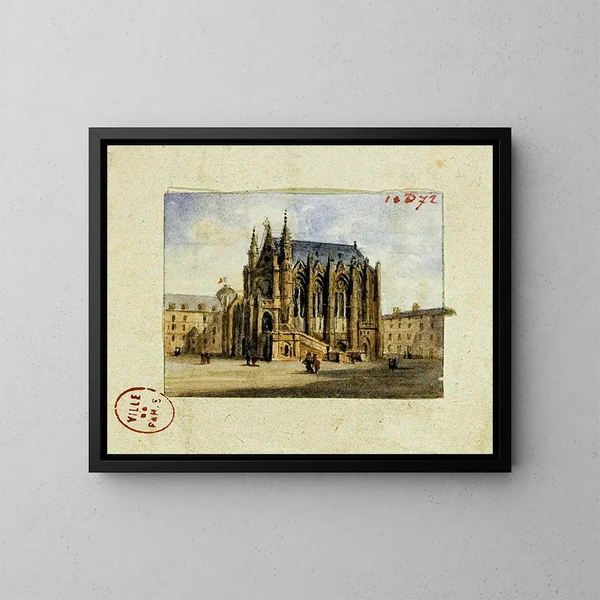 La Sainte-Chapelle - Auguste Sébastien Bénard — indrammet kunstværk på væggen