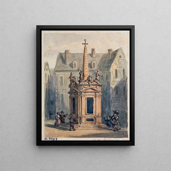 Jean Chastel - Auguste Sébastien Bénard's pyramide expiatoire maleri — indrammet kunstværk på væggen