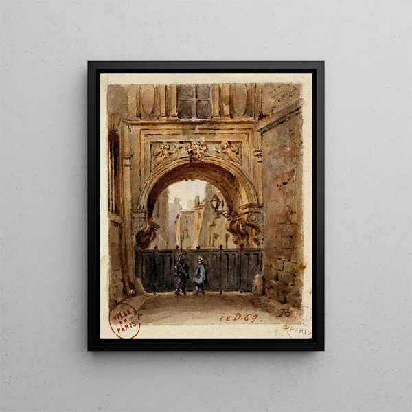 L'arc de Nazareth rue de Nazareth - Auguste Sébastien Bénard — indrammet kunstværk på væggen