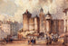 L'entréen af den gamle fæstning Grand Châtelet en karnevalsdagen - Auguste Sébastien Bénard — visning af kunstværket