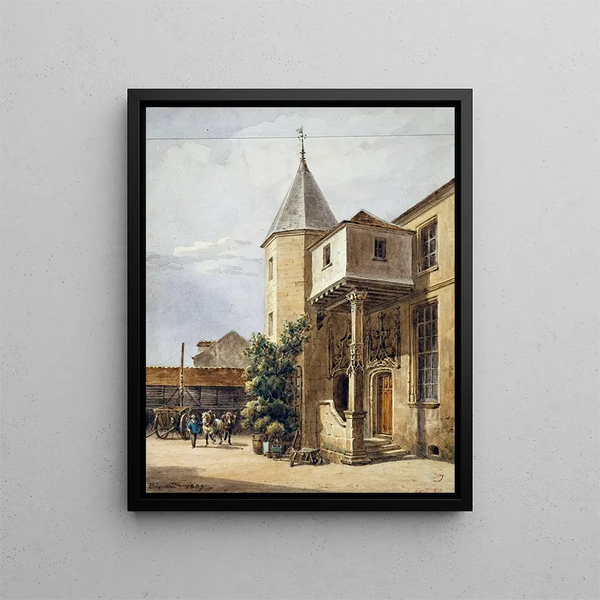 Maison kaldet Saint-Louis og lagerbygning - Auguste Sébastien Bénard | Reproduction — indrammet kunstværk på væggen
