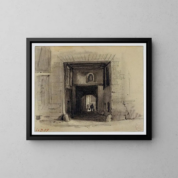 Passage Saint-Jean de Latran - Auguste Sébastien Bénard — indrammet kunstværk på væggen