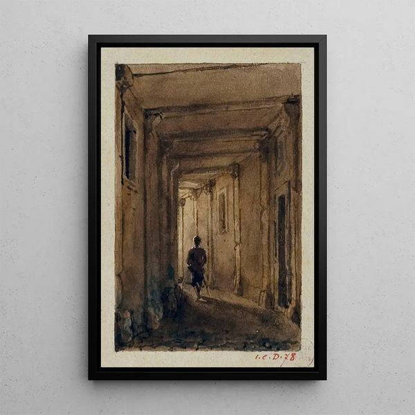 Passage des Jacobins rue Saint Jacques - Auguste Sébastien Bénard — indrammet kunstværk på væggen