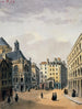 Pointe Saint-Eustache og fontænen - Auguste Sébastien Bénard — visning af kunstværket
