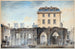 Vue af den gamle facade af Hôtel-Dieu efter branden i 1772 - Auguste Sébastien Bénard — visning af kunstværket