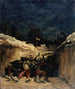 Zouaves døde i en skyttegrav - Krigsscenen fra 1870 - Auguste André Lançon — visning af kunstværket