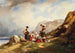 Lavandières ved bjergsøen - Auguste Delacroix — visning af kunstværket