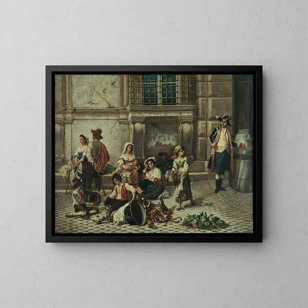 Porte du palais Farnèse, Rom - Auguste Dutuit — indrammet kunstværk på væggen