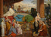 La reine Esther dénonçant Haman - Auguste Jean-Baptiste Leloir — visning af kunstværket