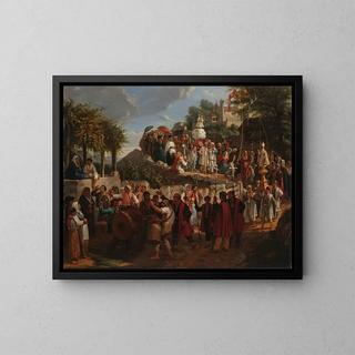 Procession - Auguste Roquemont — indrammet kunstværk på væggen