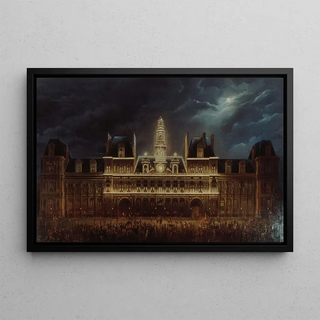 Auguste Roux - Illumination de lHtel de Ville pour la fte du roi le 1er mai 1847.webp