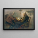det gamle landbrugsparet på bordet - Auguste Schepp Source: Tableau Vieux couple de fermiers à table - Auguste Schepp | Reproduction — indrammet kunstværk på væggen