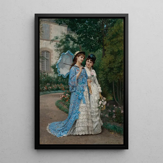 Auguste Toulmouche - A Garden Stroll.webp