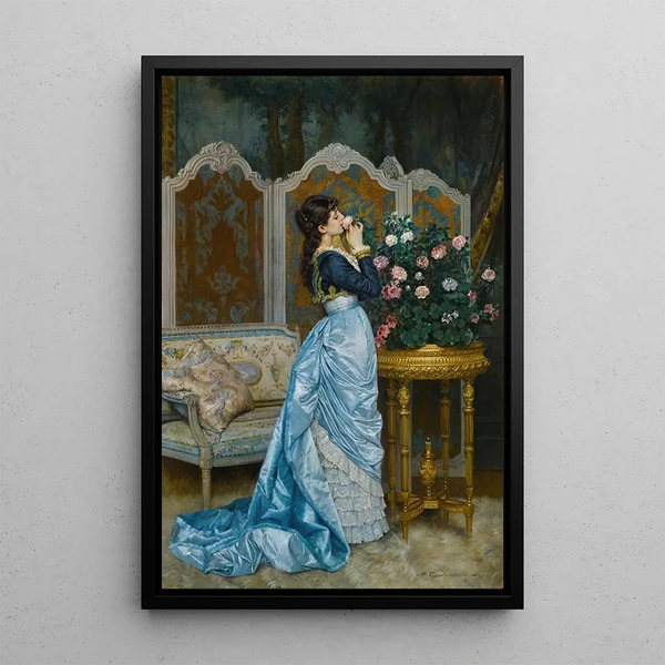 Rêverie - Auguste Toulmouche — indrammet kunstværk på væggen