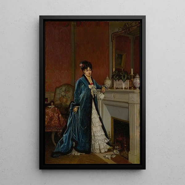 Reproduktion af maleriet Nouvelles de loin - Auguste Toulmouche