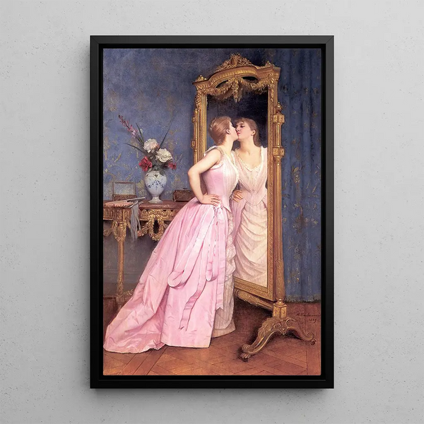 Reproduktion af maleriet Vanité - Auguste Toulmouche