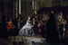 L'Empereur, kejserinden og den kejserlige prins besøger et børnehjem i Fontainebleau - Auguste Victor Pluyette — visning af kunstværket