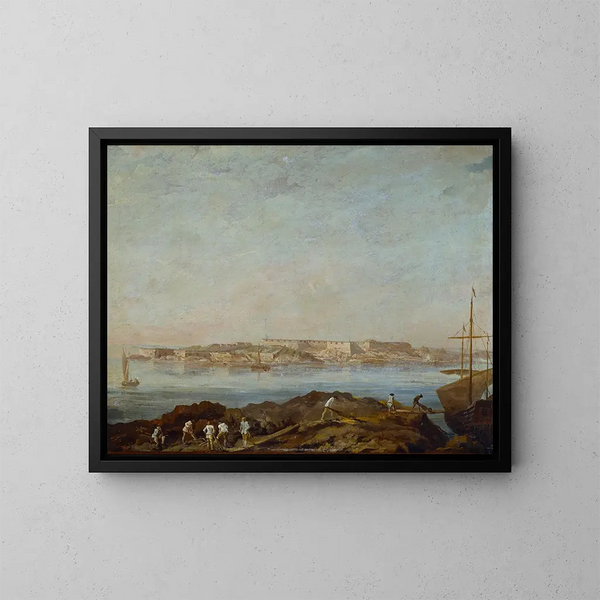 Vue de Sveaborg - Augustin Ehrensvärd — indrammet kunstværk på væggen