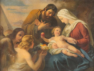 Adoration de la Sainte Famille - Ecole autrichienne — visning af kunstværket