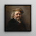 Selvportræt - Rembrandt van Rijn — indrammet kunstværk på væggen