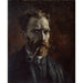Reproduktion af maleriet Selvportræt med pibe - Vincent van Gogh