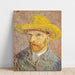 Reproduktion af maleriet Selvportræt med stråhat - Vincent van Gogh