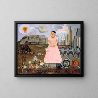 Selvportræt på grænsen mellem Mexico og USA af Frida Kahlo