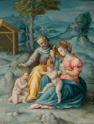 Bacchiacca - The Holy Family With the infant Saint John The Baptist.webp